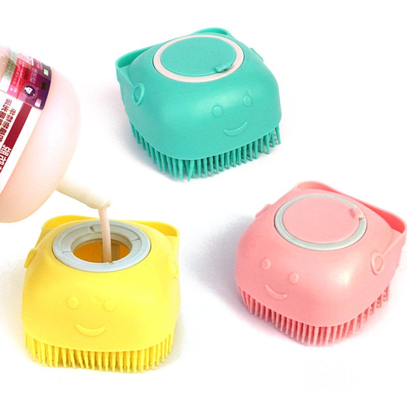 Silicone Dog Bath Massage Gloves Brush Pet Cat Bathroom Cleaning Tool Comb Brush For Dog Can Pour Shampoo Dog Grooming Supplies - Image 3
